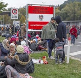 Flüchtlinge auf dem Weg nach Österreich