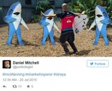 Surf-Star schlägt Hai: So lacht das Internet