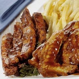 Ripperl mit Pommes
