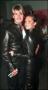 Victoria Beckham, David Beckham, Leder-Outfit 1999