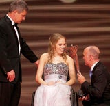 Marcel und Anna strahlten