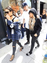 Kim Kardashian, Bruder Rob und seine Verlobte Blac Chyna beim Lunch