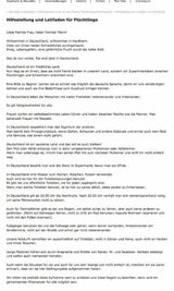 Benimmregeln für Flüchtlinge