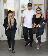 Kim Kardashian, Bruder Rob und seine Verlobte Blac Chyna beim Lunch