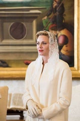 Fürstin Charlène & Albert treffen Papst Franziskus