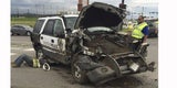 Schlagloch schluckte ganzes Polizeiauto