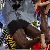 Kameramann mäht Usain Bolt um