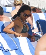 Barbara Becker am Strand von Miami