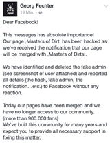 "Masters of Dirt"-Facebook-Seite gehackt
