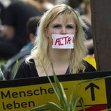 Fotos von den ACTA-Kritikern