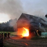 Brand nach Blitzeinschlag