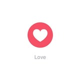 Facebook Reactions: Liebe