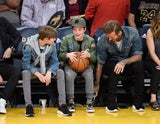 David Beckham: Mit Romeo & Cruz beim Basketball