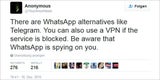 Anonymous warnt vor WhatsApp