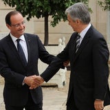 Werner Faymann bei Francois Hollande in Paris
