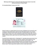 Snowden Weltbürgerpass