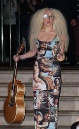 Lady Gaga als Venus von Botticelli in London