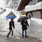 Schneechaos in Österreich