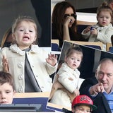 Harper Beckham jubelt Daddy David zu