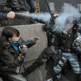 Straßenschlachten Ukraine