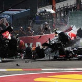 Horror-Crash bei Belgien-GP