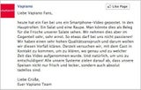 Vapiano: Raupen-Salat aus Deutschland