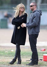 Heidi Klum mit Martin Kristen am Fußballplatz
