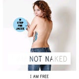 Nackte Solidarität für sexy Jackie
