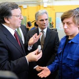 Barroso und Faymann bei "Jugend am Werk"