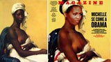 Michelle Obama als nackte Sklavin auf Magazin