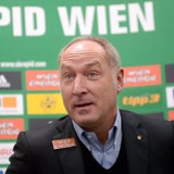Die Präsentation von Rapid-Sportchef Müller