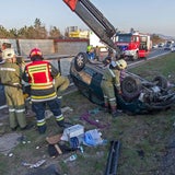 Fahrzeug-Überschlag auf der A2-Südautobahn