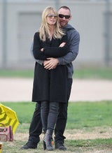 Heidi Klum mit Martin Kristen am Fußballplatz