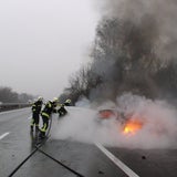 Autobrand auf der A25
