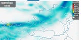 Schneefallgrenze sinkt in der Nacht