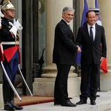 Werner Faymann bei Francois Hollande in Paris