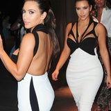 Vollweib Kim Kardashian zeigt ihre Kurven