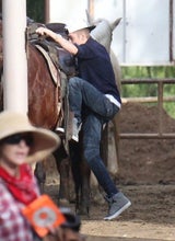 Justin Bieber geht Reiten