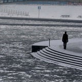 Bizarre Eis-Skulpturen in Ostdeutschland