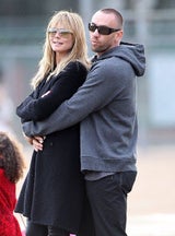 Heidi Klum mit Martin Kristen am Fußballplatz