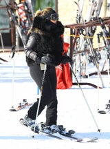 Kim Kardashian im Skiurlaub