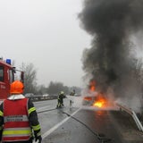 Autobrand auf der A25