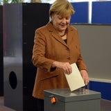 Hier gibt Merkel ihre Stimme ab