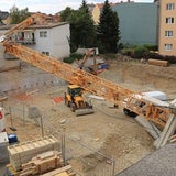 Kran stürzte auf Haus
