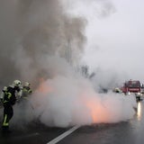 Autobrand auf der A25