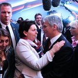 Reaktionen in der SPÖ-Wahlzentrale
