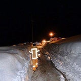 Schneemassen behinderten Löscharbeiten