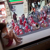 Weihnachtsmänner schwitzen in Dänemark