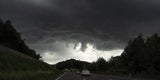 Unwetterfront über Wien