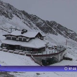 Schneefall mitten im Sommer